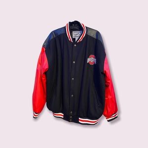 OHIO STATE leather varsity jacket by STEVE & BARRY’S BRAND